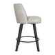 preview thumbnail 32 of 53, 26.in Swivel Bar stool PU Leather/Fabric Upholstered Counter Stool, High Back Armless Stool with Wooden Legs