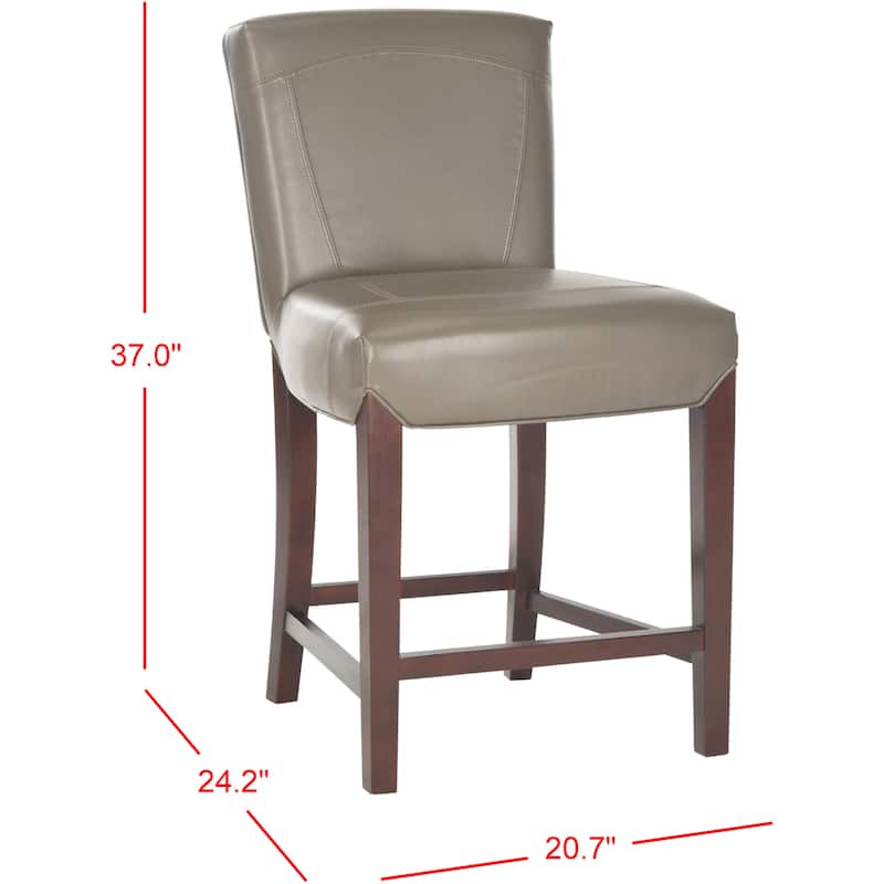 SAFAVIEH Alyson 23.8-inch Brown Counter Stool - 20.7" x 24.2" x 37" - 21Wx24Dx37H