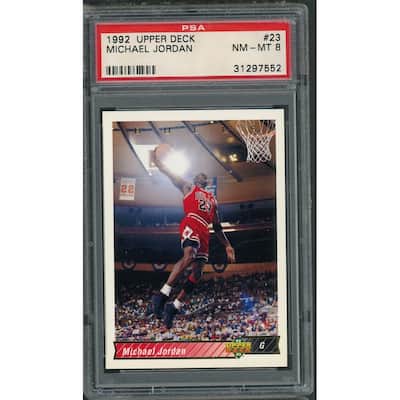 Michael Jordan 1992 Upper Deck Basketball Card #23 Graded PSA 8 - 8'6" x 11'6"
