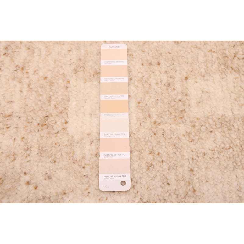 ECARPETGALLERY Hand-knotted Looma Ivory Wool Rug - 8'0 x 9'11