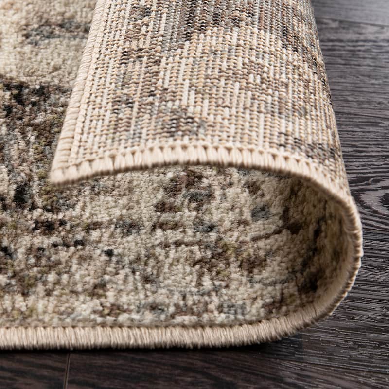 Superior Stretson Modern Farmhouse Medallion Slate Indoor Area Rug