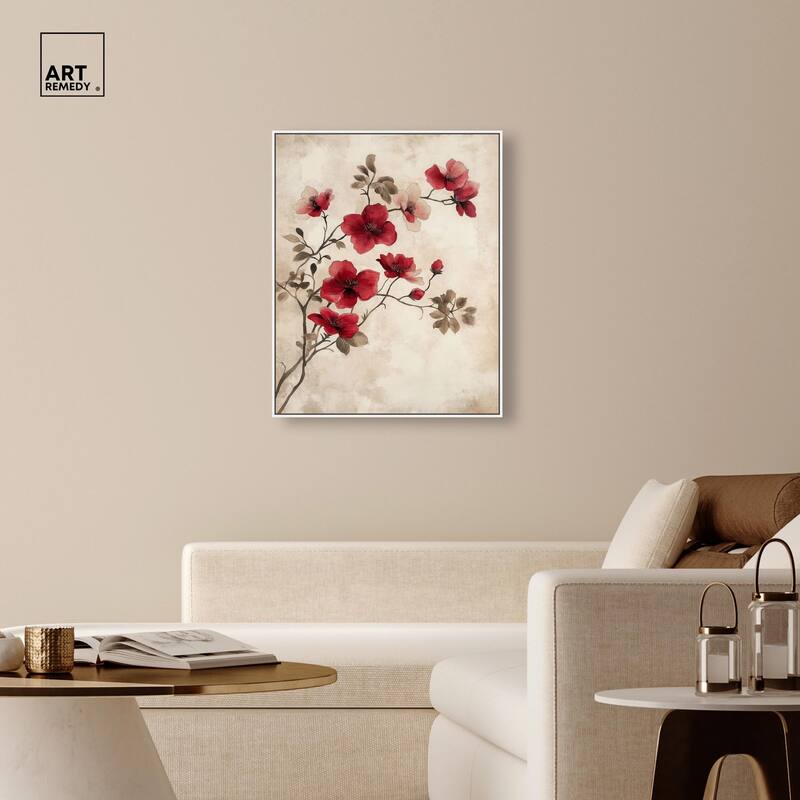 Cherry Bloom Canvas by Art Remedy