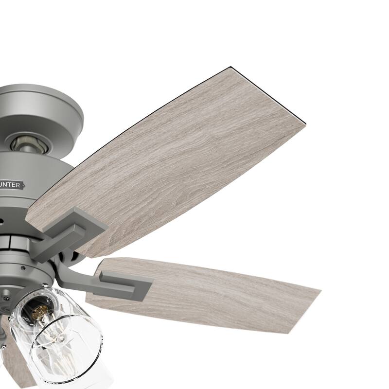 Hunter Gatlinburg Ceiling Fan w/ LED Light Kit, Handheld Remote - Transitional- EASY INSTALLATION