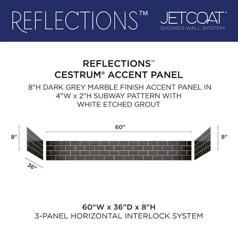 Miseno MSW-603696RFL Readyset 60" X 36" X 96" Fifteen Panel Alcove