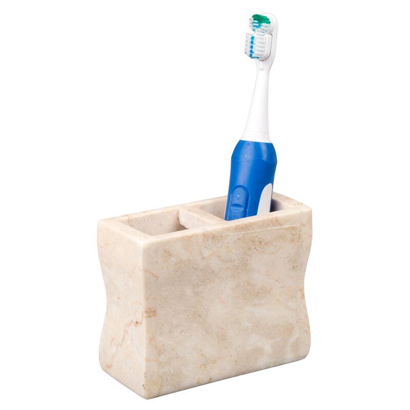 Creative Home Champagne Marble Toothbrush Holder, Tooth Brush Holder - Beige