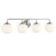 preview thumbnail 1 of 6, Minka Lavery 2574 Cornwell 4 Light 32" Wide Vanity Light with Etched