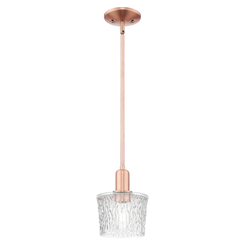 Innovations Lighting Endless Possibilities Arcadia - Niagara - 1 Light 7" Stem Hung Mini Pendant - Antique Copper