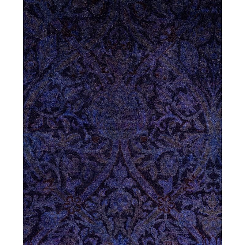 Overdyed One-of-a-Kind Hand-Knotted Area Rug - Purple - 4' 0" x 6' 2"