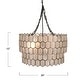 preview thumbnail 2 of 18, Two-Tier Capiz Honeycomb Chandelier - 20.0"L x 20.0"W x 12.0"H