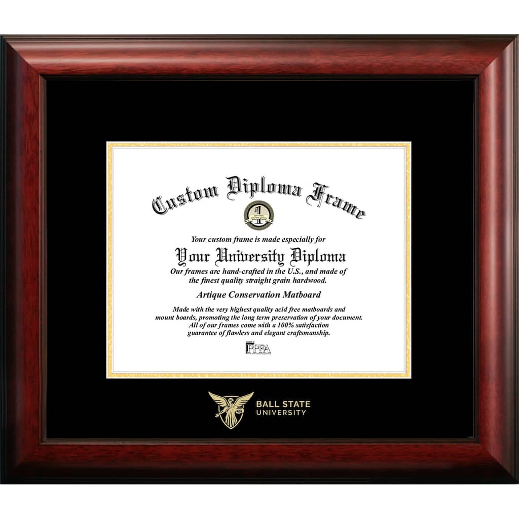 Ball State University 10w x 8h Gold Embossed Diploma Frame