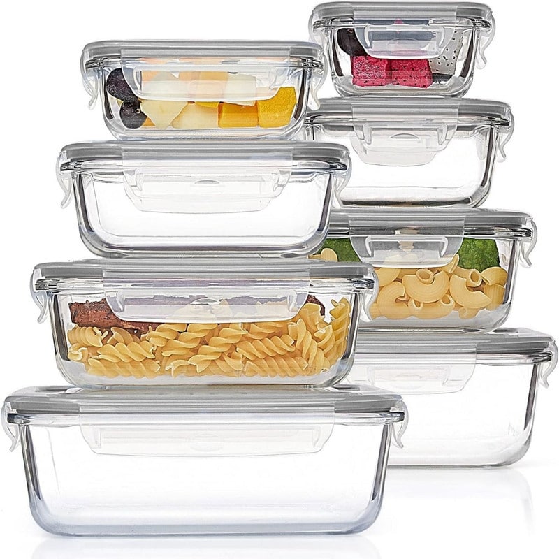 2pk (4pc) 4c Rectangular Glass Food Storage Container Set Pink - Room  Essentials™