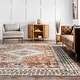 preview thumbnail 6 of 22, Nuloom Vanesa Transitional Medallion Fringe Area Rug