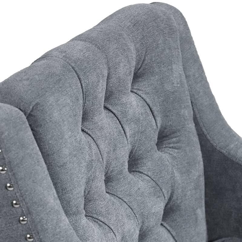 Accent Chair with Button Tufted Upholstered Armchair