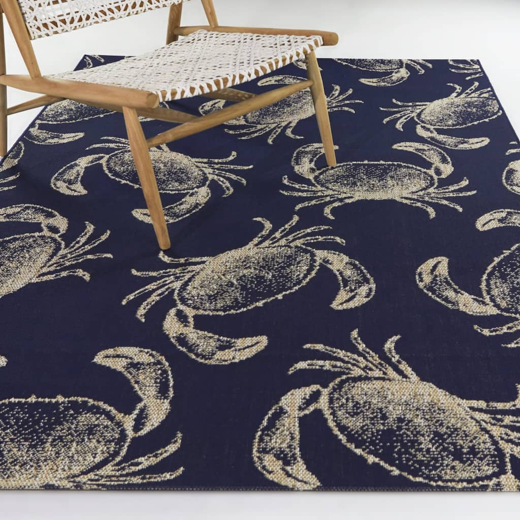 Sebastiao Coastal Crab Area Rug