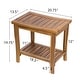 preview thumbnail 4 of 5, Acacia Wood 2-Tier Shower Bench Spa Stool with Storage and Non-Slip Feet