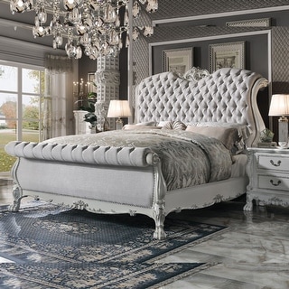 ACME Dresden Queen Bed, Bone White Finish - Bed Bath & Beyond