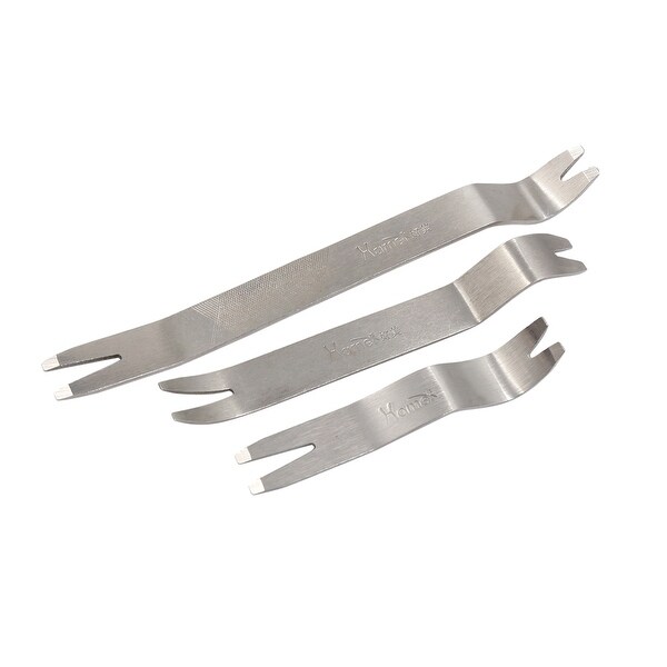 3 in 1 Silver Tone Metal Car Door Clip Panel Audio Stereo Dismantle Pry Tool