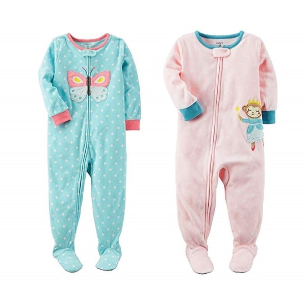 carters baby girl dinosaur pajamas