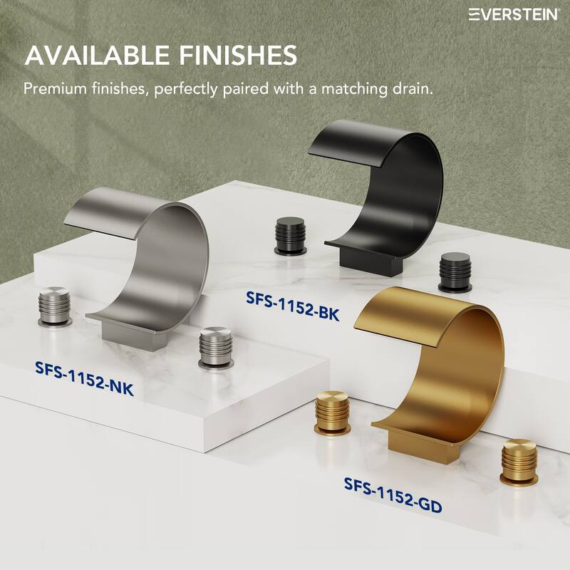 Widespread Bathroom Faucet 3 Hole, 2-handle Bathroom Sink Faucet with Drain Assembly