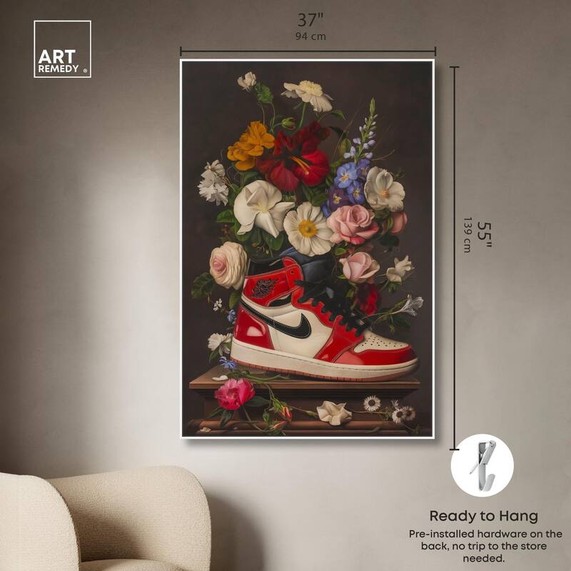Sneaker Bouquet II Canvas by Art Remedy