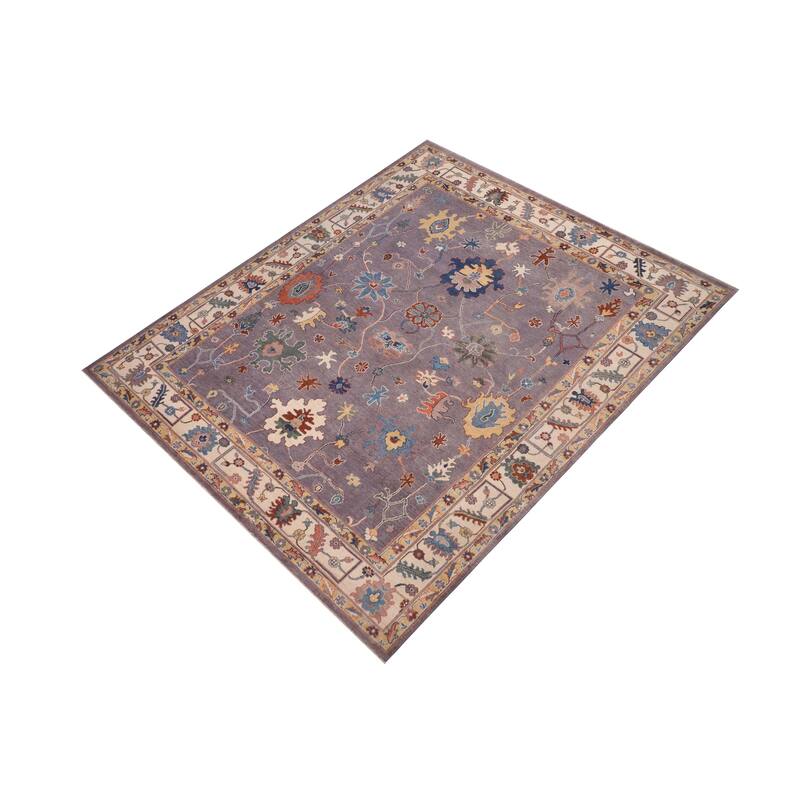 Bohemian Kazak Albert Gray/Natural Wool Rug - 8'1'' x 9'5''