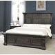 preview thumbnail 1 of 4, Roundhill Furniture Farson Distressed Dark Walnut Finish Wood Panel Bed Queen