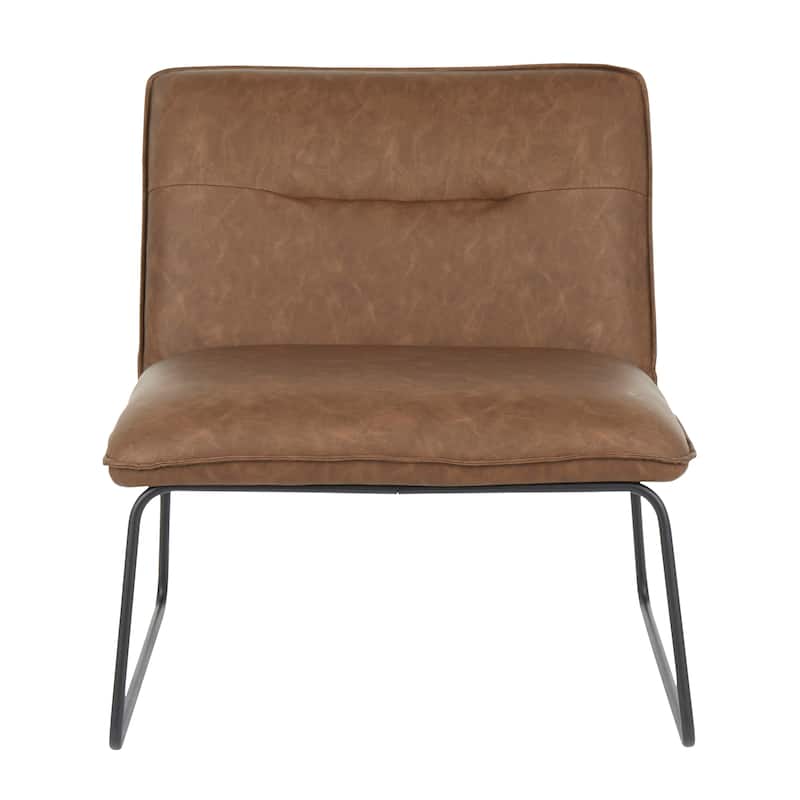 Carbon Loft Kerby Industrial Faux Leather Accent Chair - Espresso