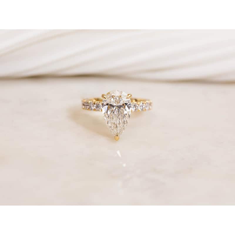 ​Kobelli 6 Carat Lab Grown Diamond Certified 14k Solid Gold Half Eternity Fuji Engagement Ring (EF/VS)
