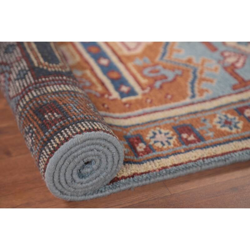 Geometric Khotan Runner Rug Handmade Oriental Wool Carpet - 2'6"x 7'10"