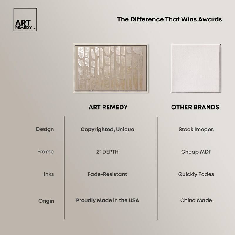 Textured Tiles Canvas by Art Remedy