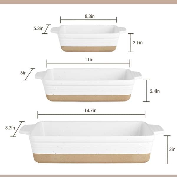 Ceramic Baking Dish, Casserole Dishes for Oven, Extra Deep Lasagna Pans