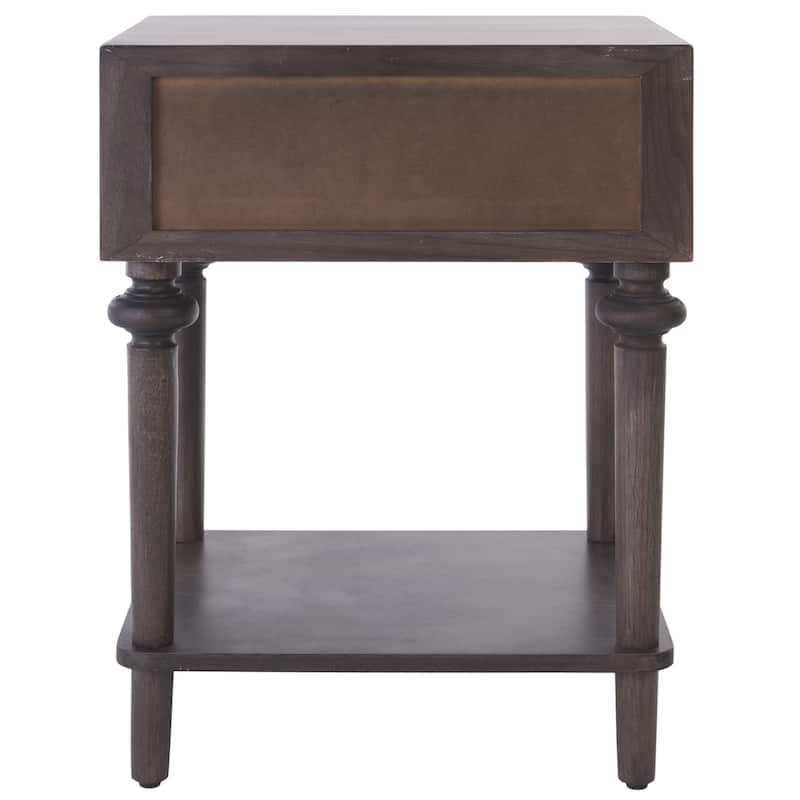 SAFAVIEH Ambrashi 1-Drawer End Table Nightstand - 18"W x 15"D x 24"H