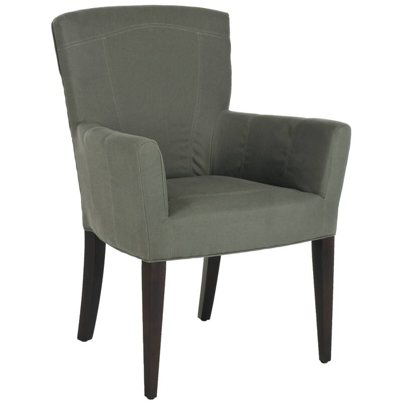 SAFAVIEH Kandace Taupe Arm Chair - 26.8" x 25.8" x 39.2" - 27Wx26Dx39H