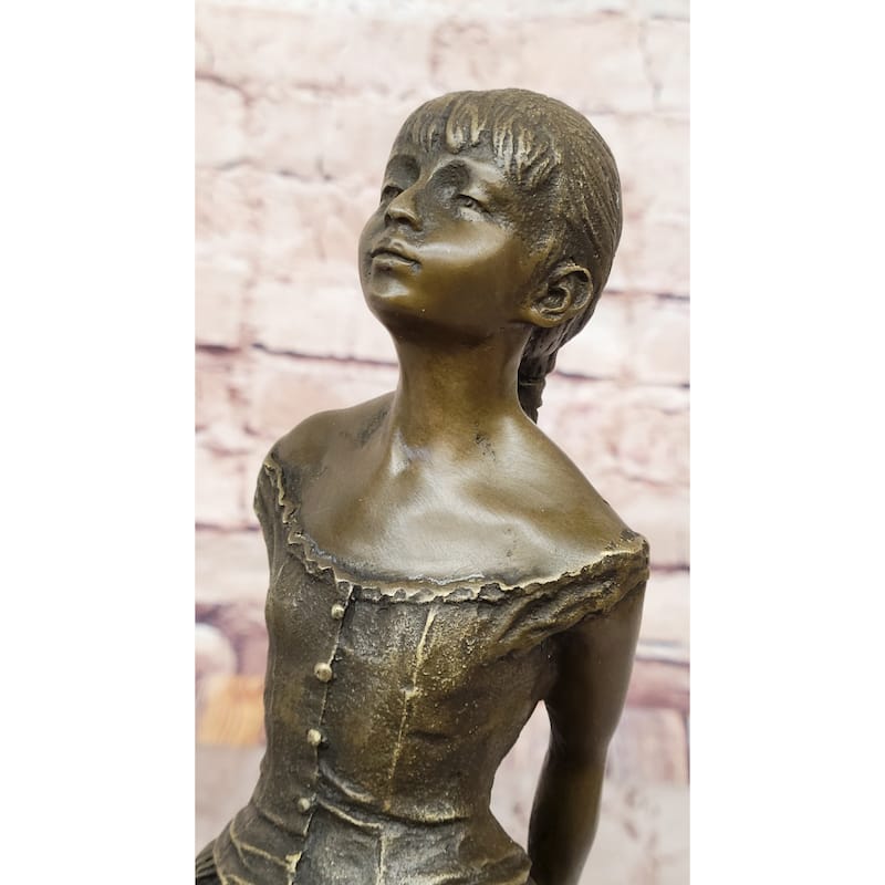 The Little Fourteen Year Old Dancer Bronze Ballerina Sculpture After Edgar Degas