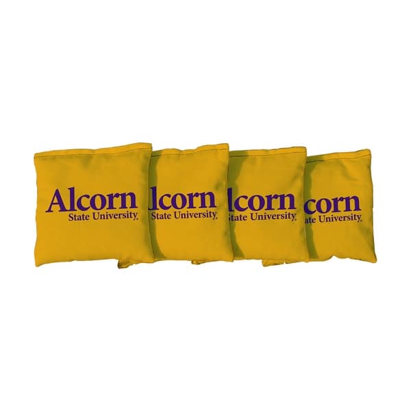 slide 2 of 3, Alcorn State University Braves Yellow Cornhole Bags All-Weather Resin Filled