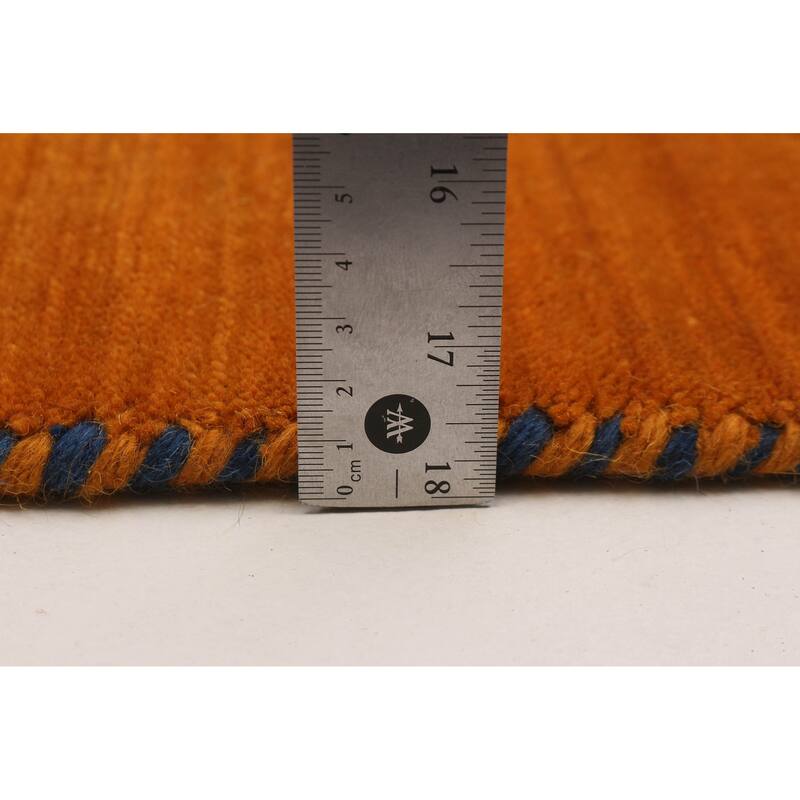 Kashkuli Gabbeh Orange Rug 3'10" x 5'6" - 3'10 x 5'6