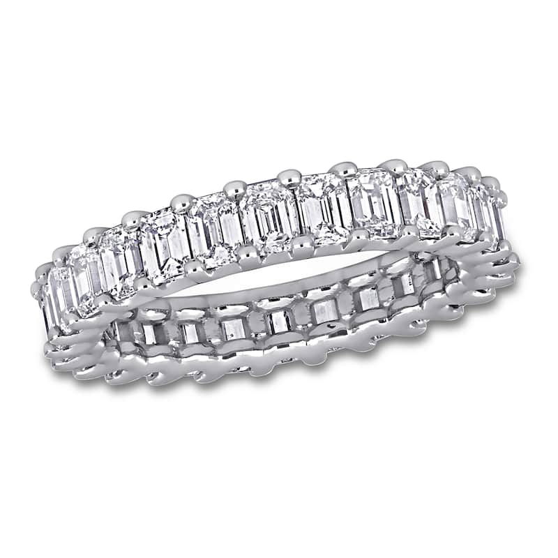 Miadora 3 3/4ct TDW Emerald-Cut Diamond Full-Eternity Band in 18k White Gold