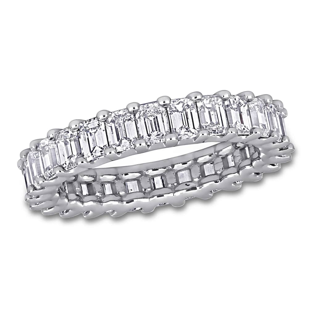 Miadora 3 3/4ct TDW Emerald-Cut Diamond Full-Eternity Band in 18k White Gold