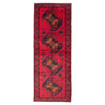 ECARPETGALLERY Hand-knotted Teimani Red Wool Rug - 3'1 x 8'9