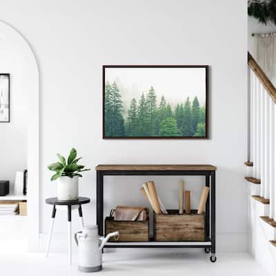 Kate and Laurel Sylvie Fog Framed Canvas by The Creative Bunch Studio