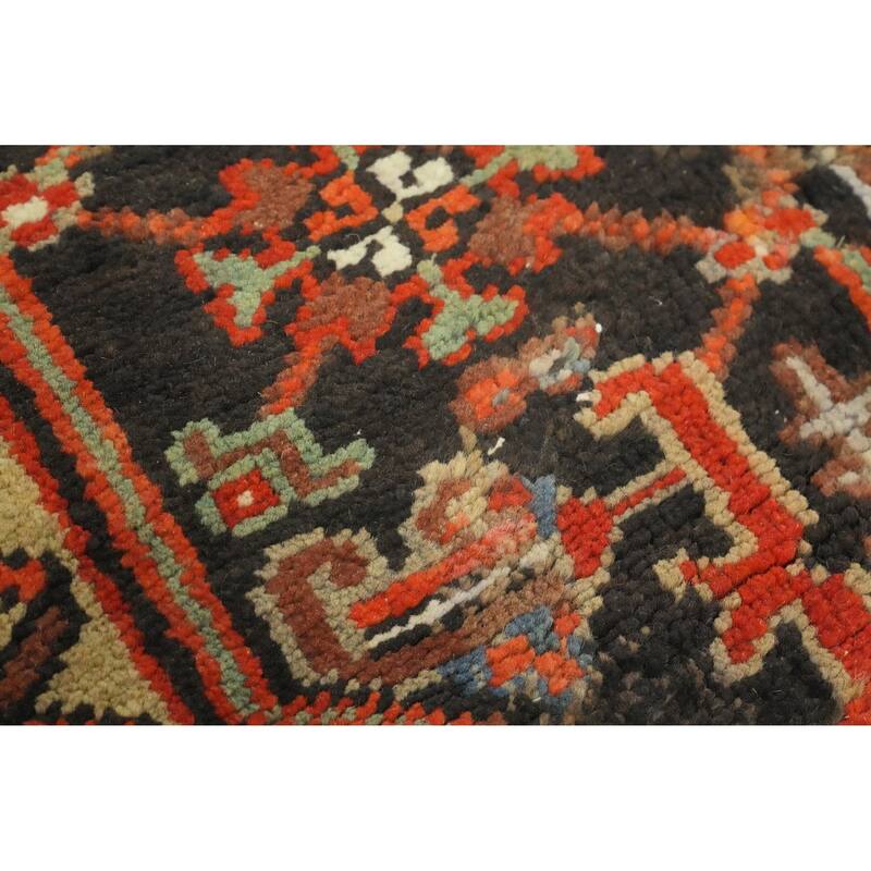 Hand Knotted Oriental 100% Wool Carpet Traditional Medallion Oranges & Rust Heriz Area Rug - 11' 3'' X 8' 4''