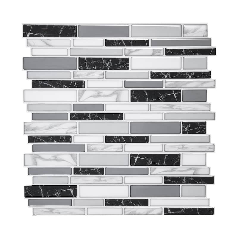 10pcs 12x12 Inch Peel and Stick Backsplash Tiles with Strong Adhesive - Imitation Stone