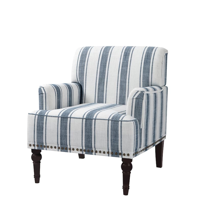 Vintage 29" W Patterned Striped Accent Chairs