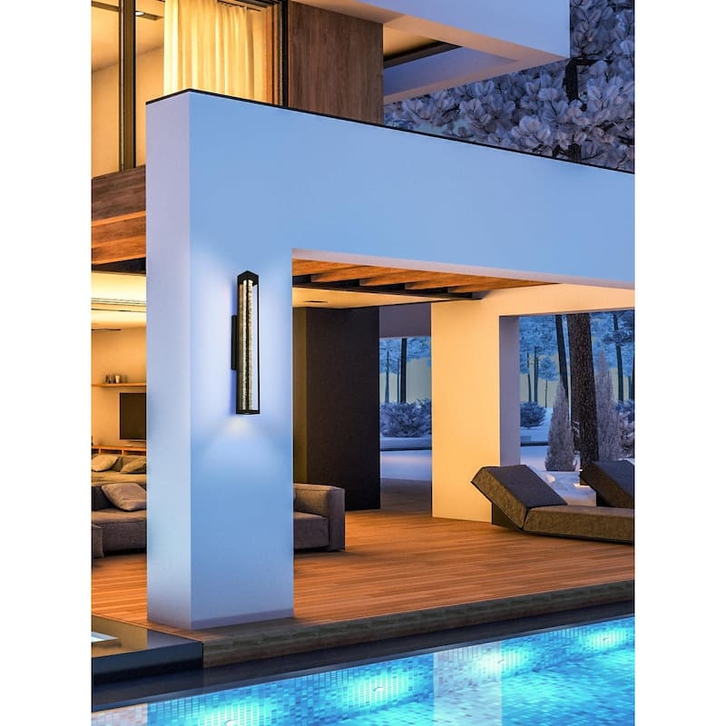 Julius LED Outdoor Wall sconce in Black - 32"