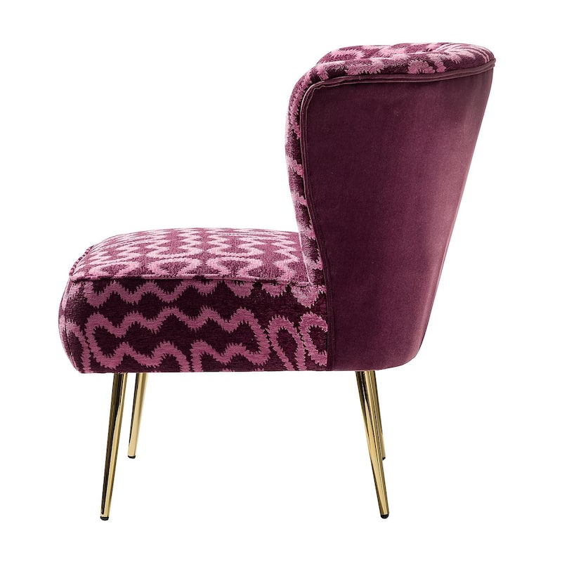 Almira Contemporary Upholstered Armless Side Chair with Tufted Back Set of 2 by HULALA HOME