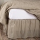 preview thumbnail 2 of 6, Sawyer Mill Ticking Stripe Bed Skirt King - Dark Creme/Coal Black