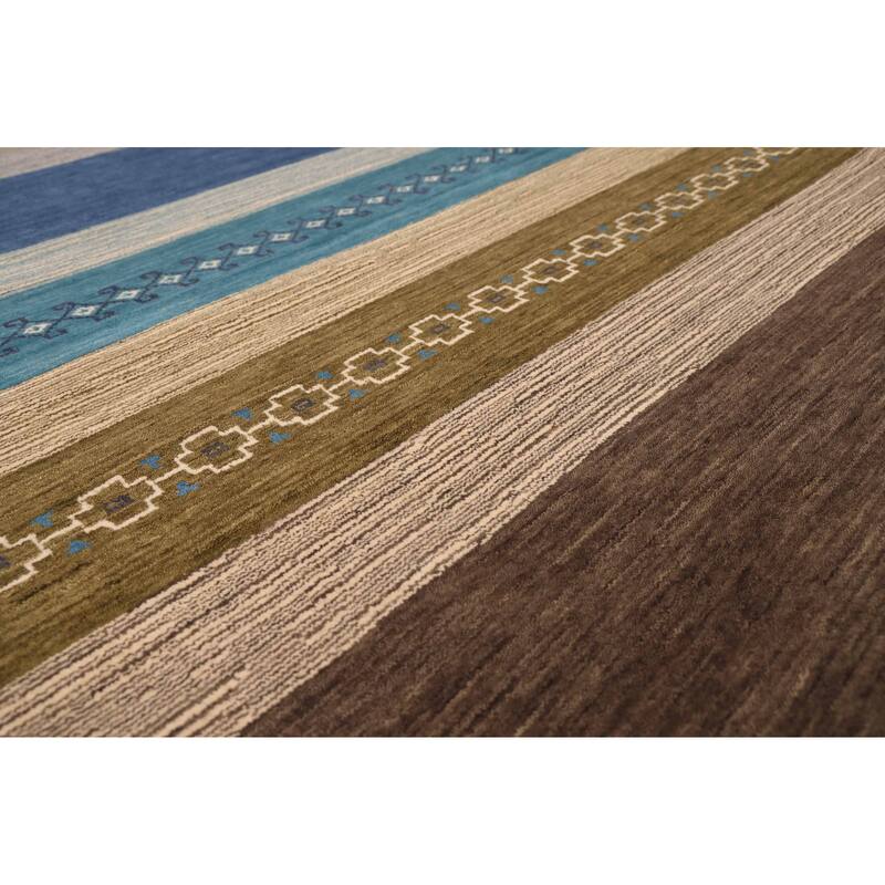 ECARPETGALLERY Hand Loomed Kashkuli Gabbeh Multi Color Wool Rug - 5'7 x 8'3