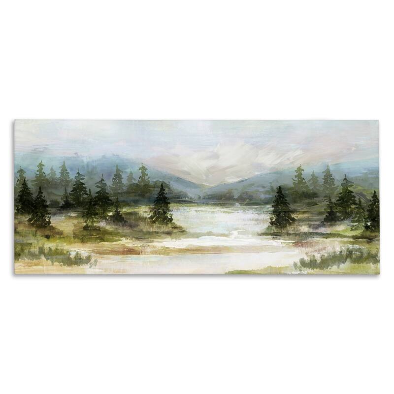 Stupell Vast Country Landscape Rural Mountains Stretched Canvas Wall Art, Design by Nina Blue - 24 x 10