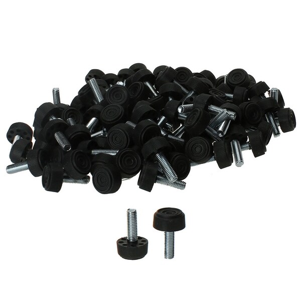 M8 x 25 x 23mm Furniture Glide Leveling Feet Prevent Scratch Adjustable Leveler Floor Protector for Chair Cabinet Leg 120pcs
