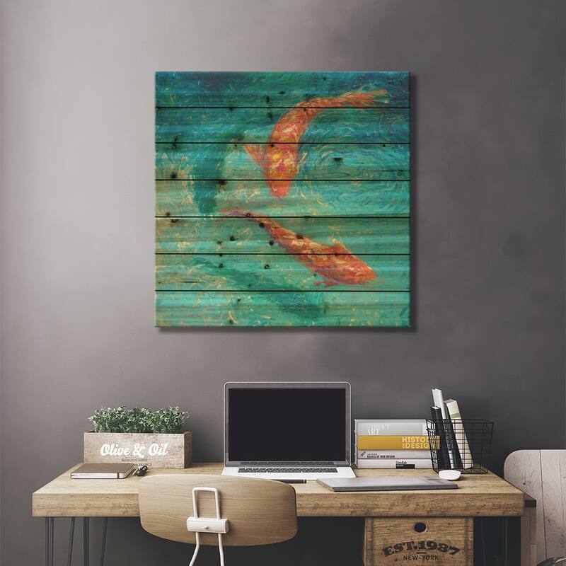 Nueve Print On Wood by Iris Scott - Multi-Color